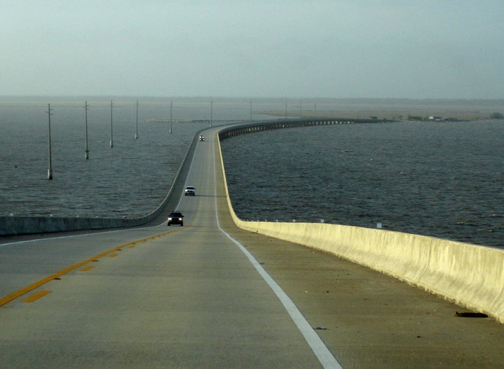 Causeway back to the Alabama mainland