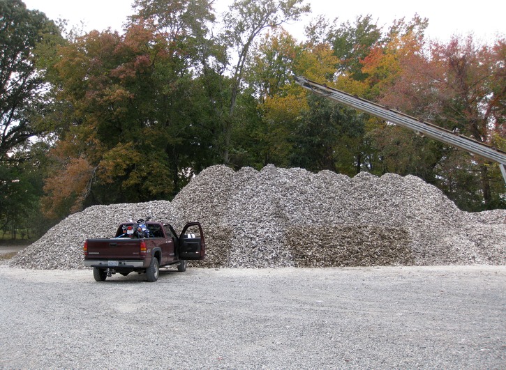 Mountain of oyster shells